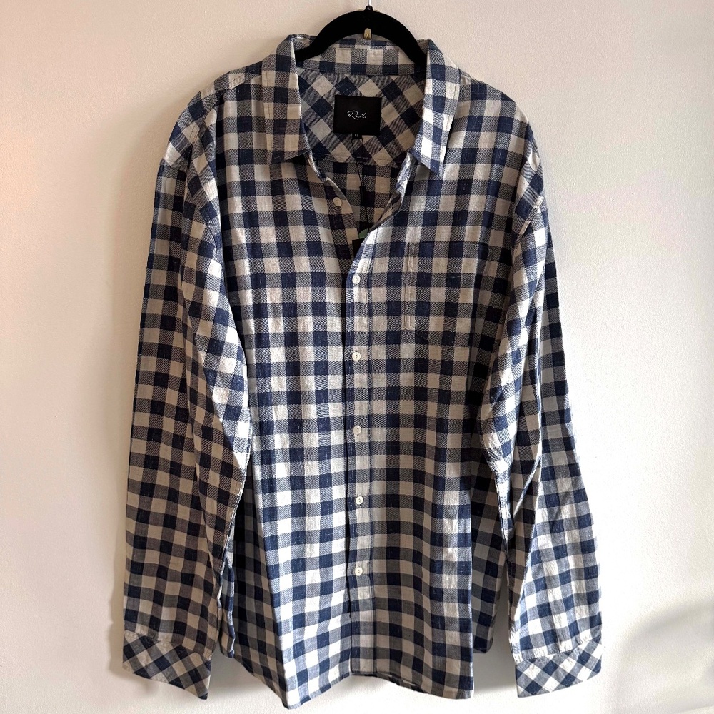 NWT Rails Wyatt Gingham Button-Up Shirt | Men’s X… - image 3